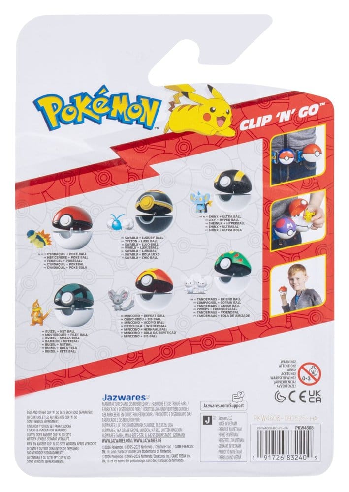 Pokémon Clip 'n' Go figurine d'action Héricendre & Poké Ball