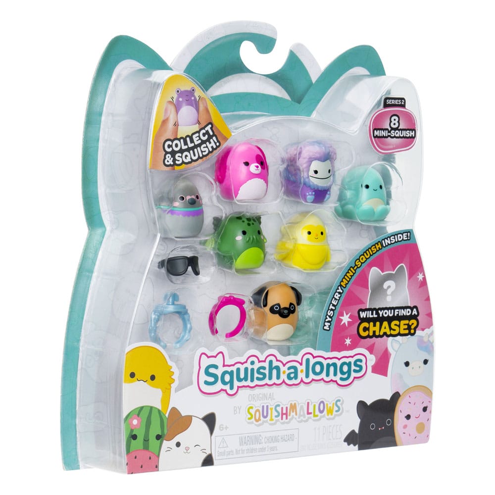 Squishmallows Squish-a-longs Set de 8 Minifigurines Series 2 Style 1 2,5 cm