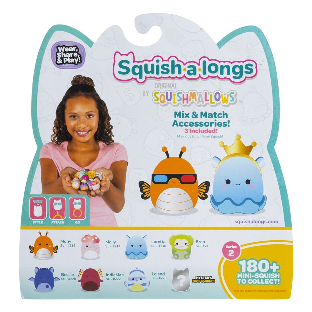 Squishmallows Squish-a-longs Set de 8 Minifigurines Series 2 Style 2 2,5 cm