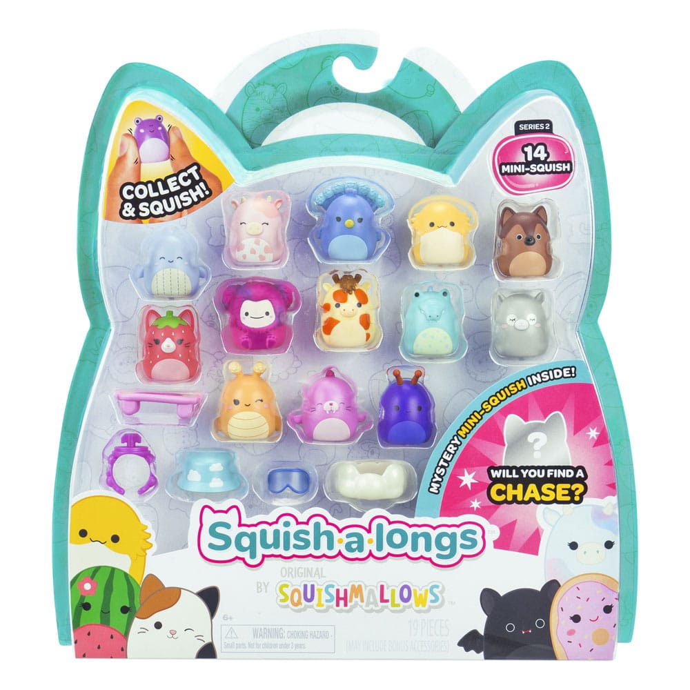Squishmallows Squish-a-longs Set de14 Minifigurines Series 2 Style 2 2,5 cm