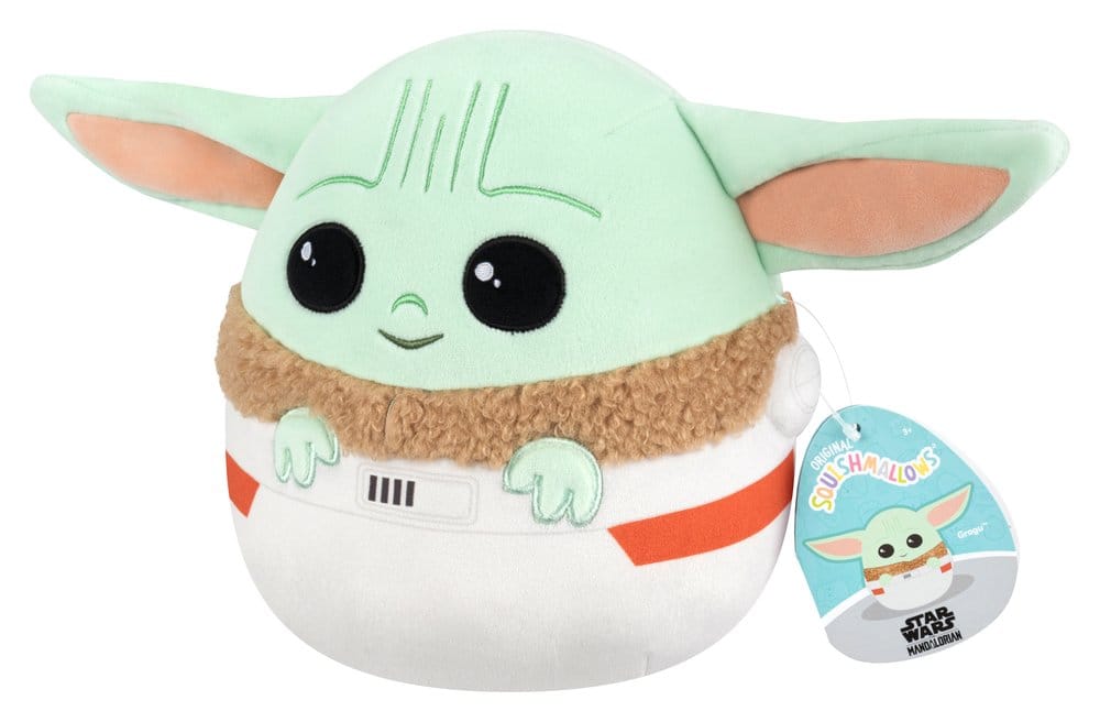 Squishmallows Star Wars peluche Grogu dans son sac de transport 20 cm