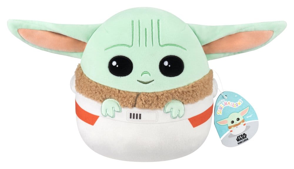 Squishmallows Star Wars peluche Grogu dans son sac de transport 20 cm