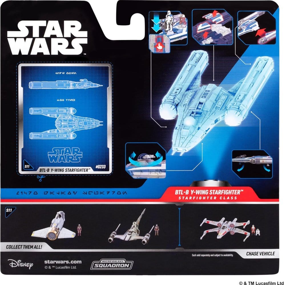 Star Wars Véhicule Moyen BTL-B Y-wing Starfighter with Clone Captain Rex 13 cm