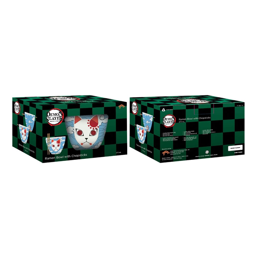 Demon Slayer bol à ramen avec baguettes Tanjiro Mask 473 ml
