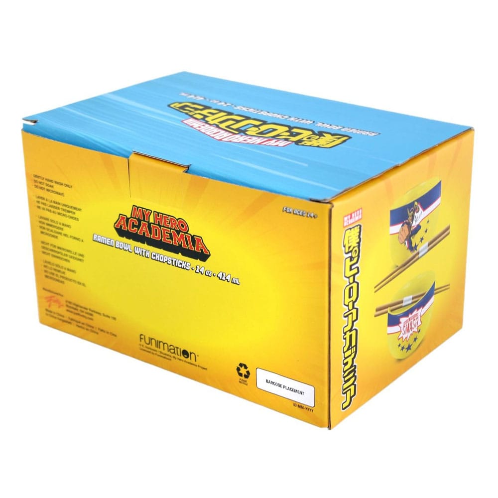 My Hero Academia bol à ramen avec baguettes All Might 414 ml