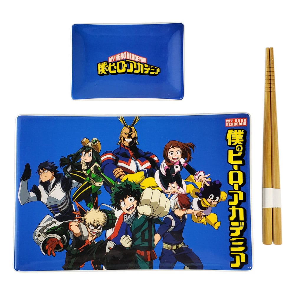 My Hero Academia Plaque Sushi et baguettes ensemble en céramique Classe 1-A