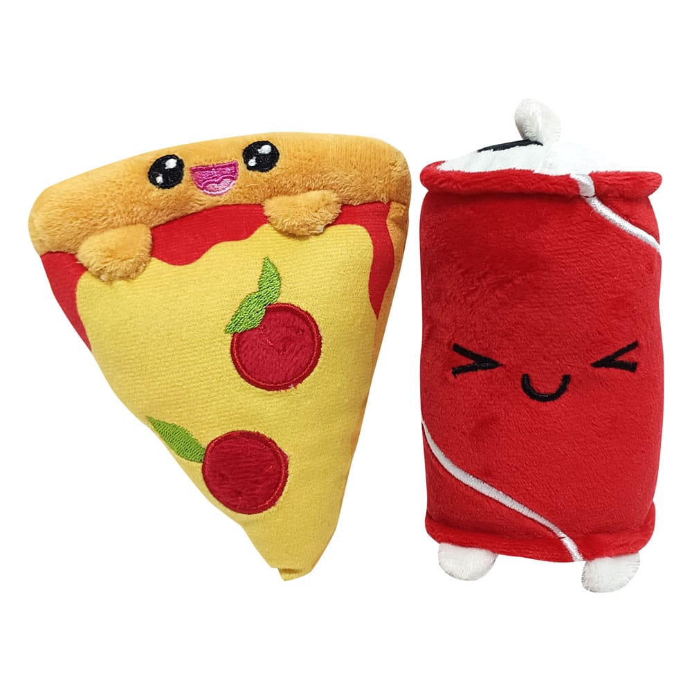 Pack 2 peluches Yummis Together Pizza & Cola in Take Away Bag 21 cm