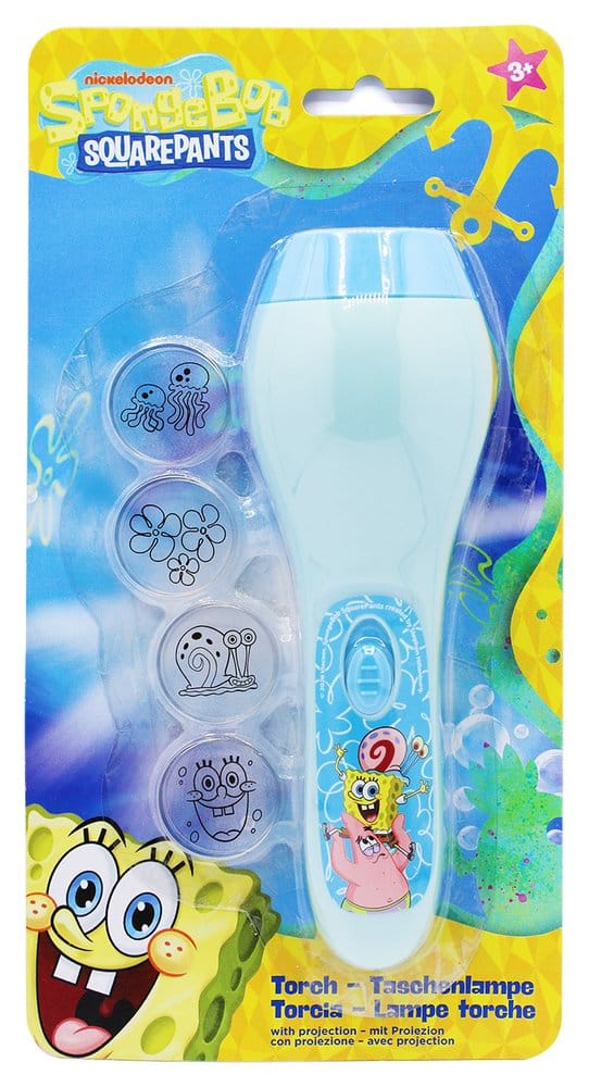 Spongebob Lampe de Poche à Projection avec 4 Motifs