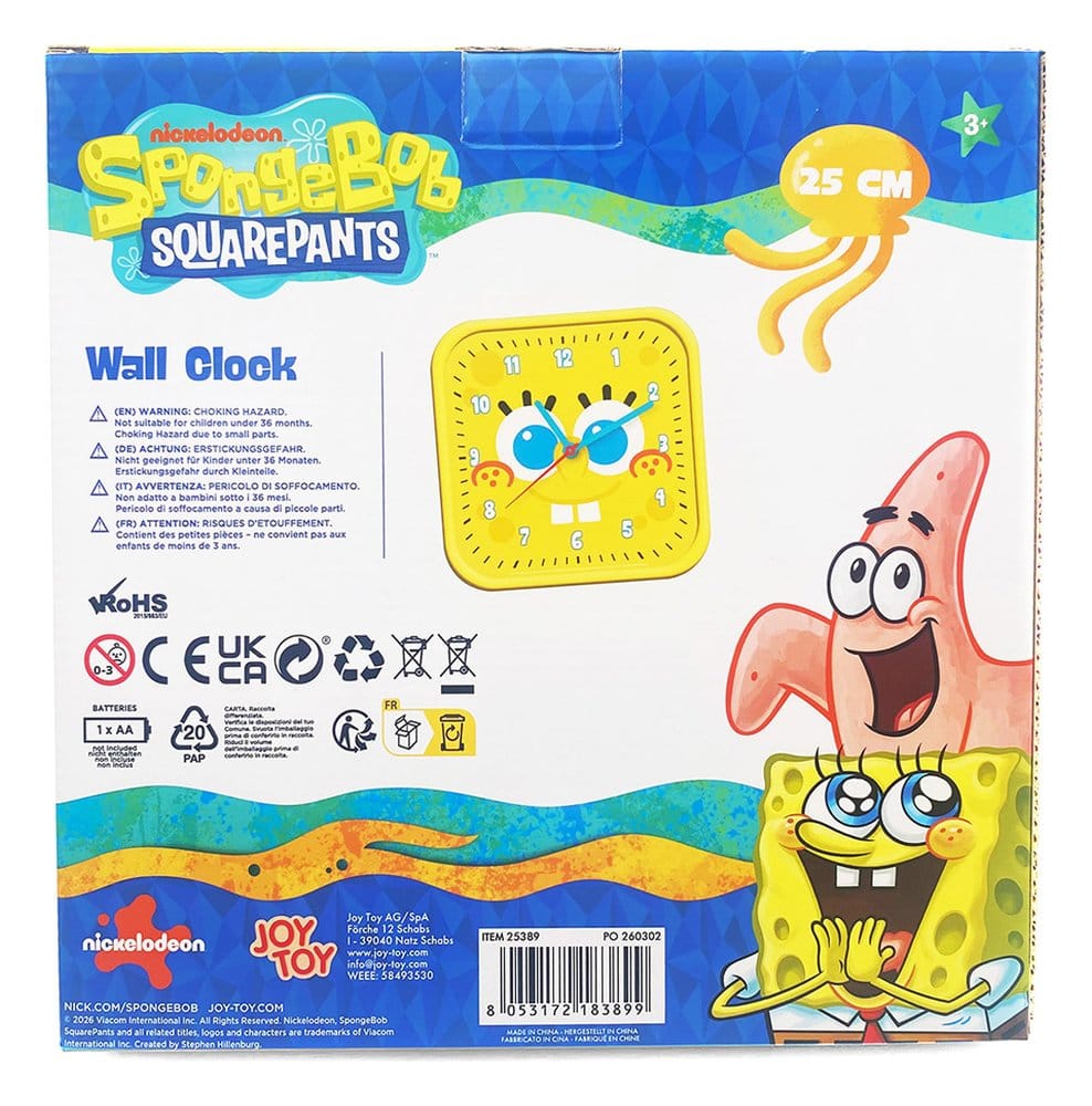 Spongebob Horloge Murale carrée Spongebob
