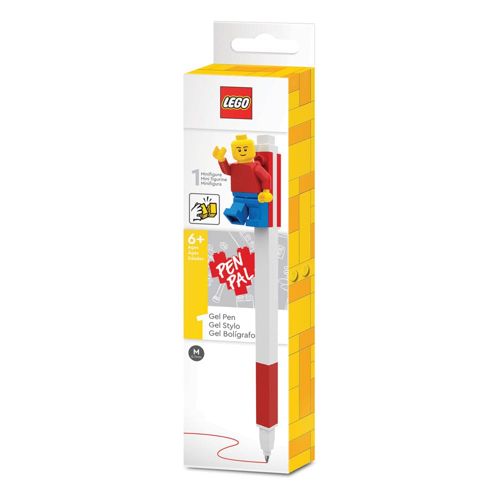 LEGO stylo à bille à encre gel avec figurine lego Rouge