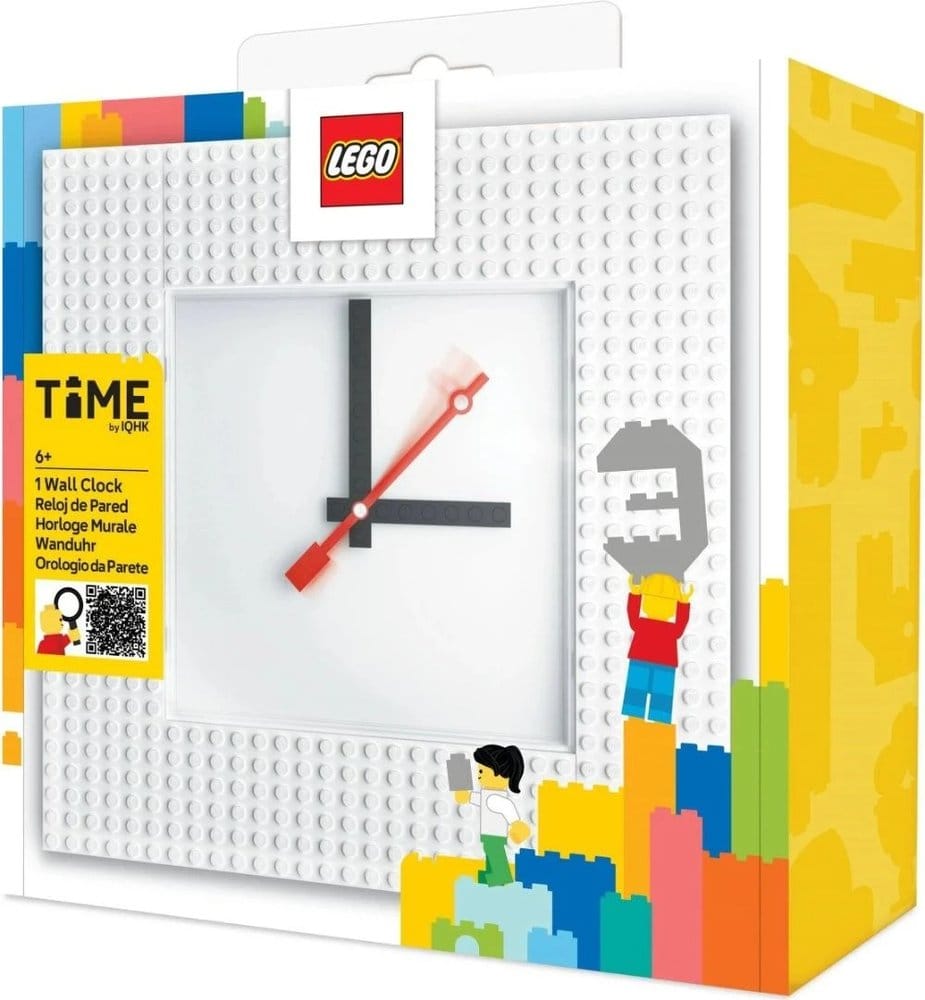 Lego Horloge Murale Time by IQHK Blanche