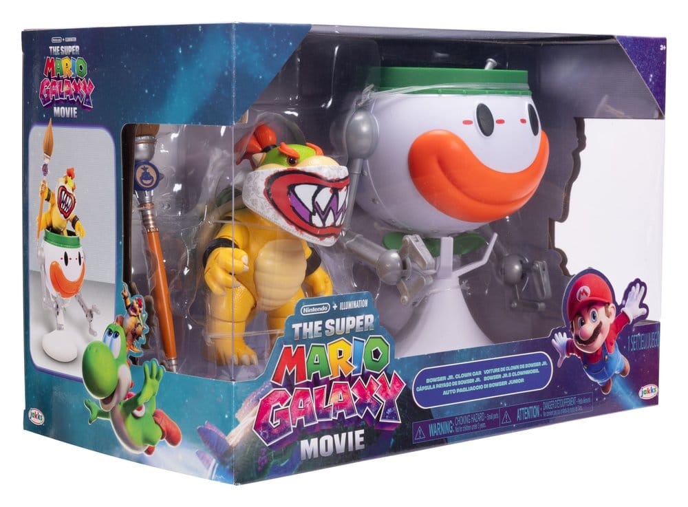 Super Mario Galaxy, le film figurine Bowser Jr. with Clown Car 13 cm
