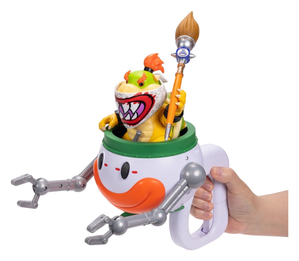 Super Mario Galaxy, le film figurine Bowser Jr. with Clown Car 13 cm