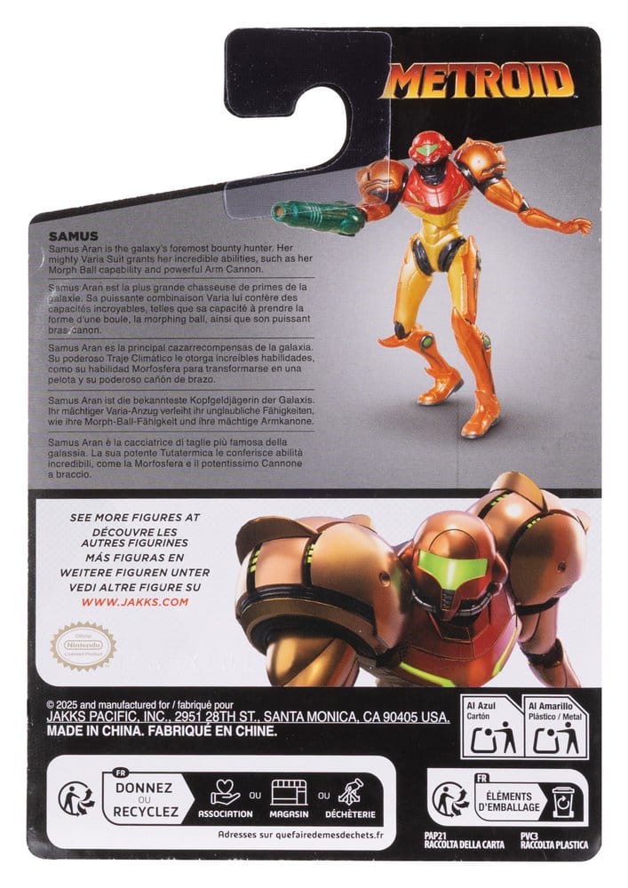 World of Nintendo figurine Metroid Samus 6 cm