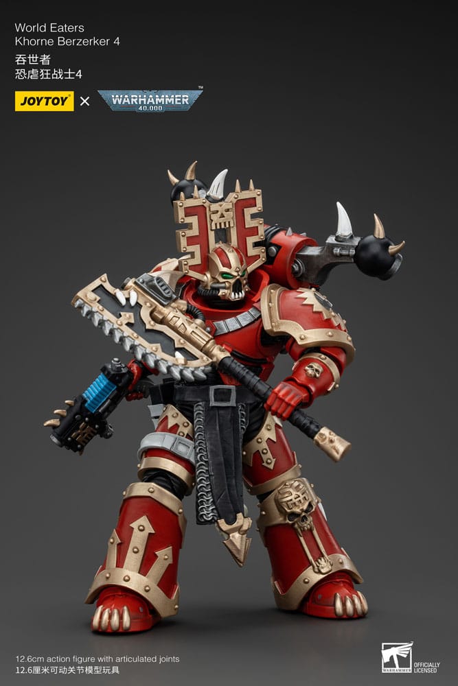 Warhammer 40k figurine 1/18 World Eaters Khorne Berzerker 4 13 cm