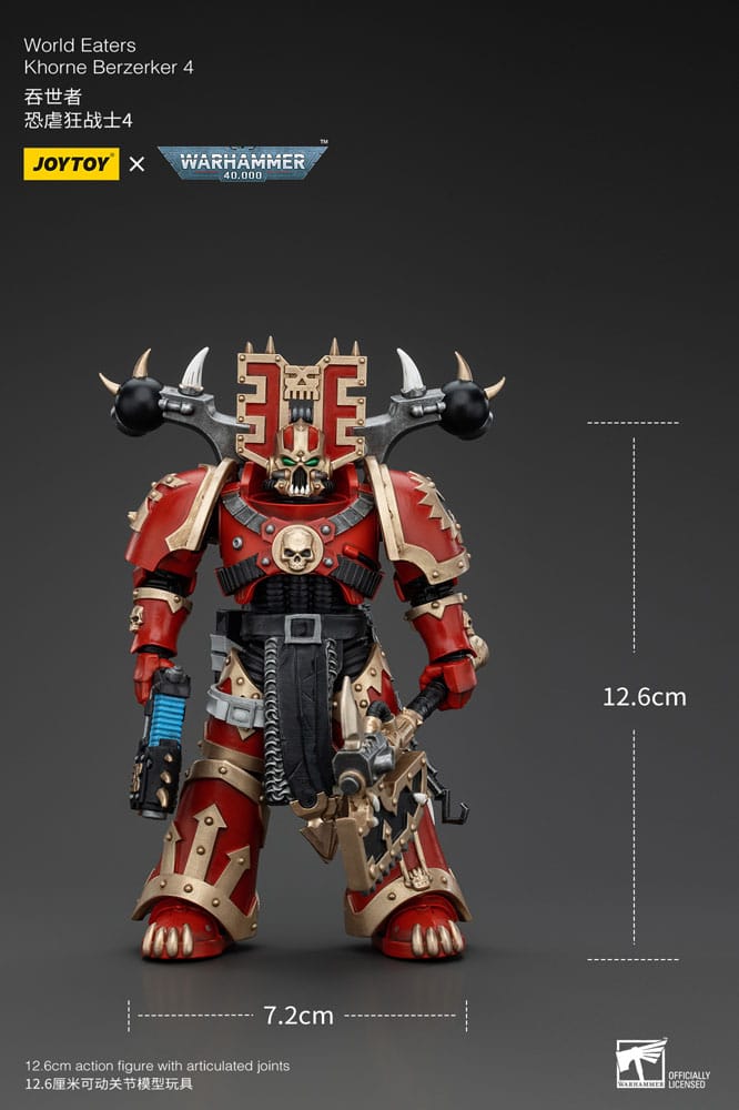 Warhammer 40k figurine 1/18 World Eaters Khorne Berzerker 4 13 cm