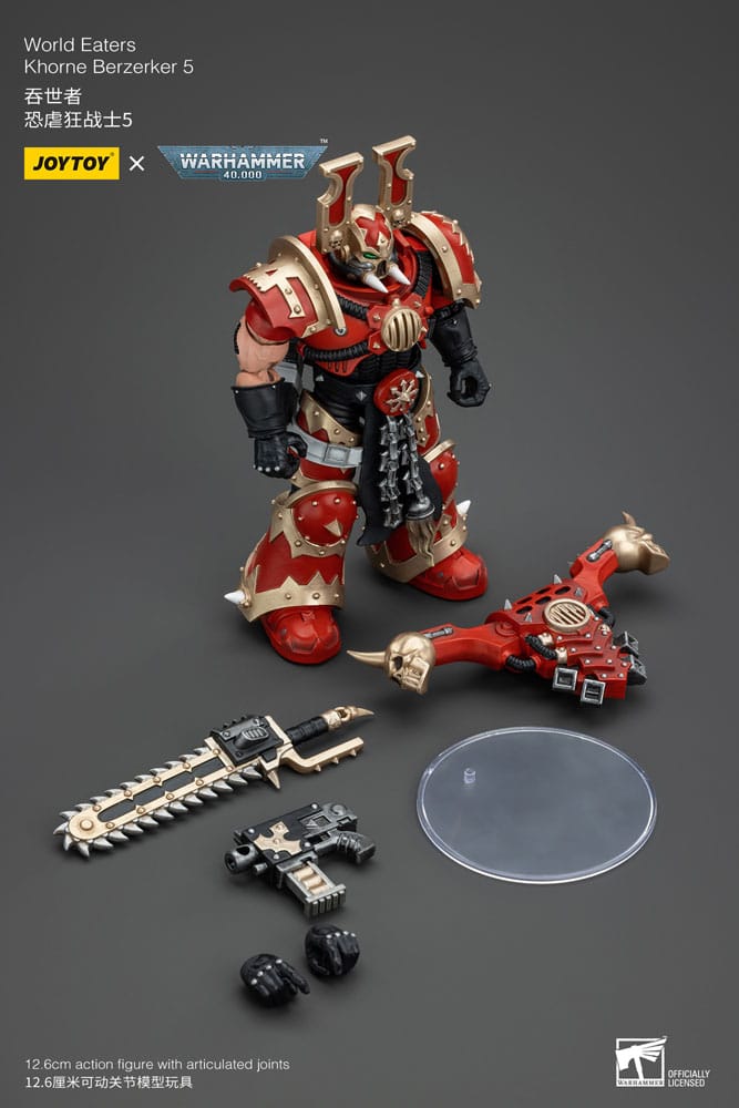 Warhammer 40k figurine 1/18 World Eaters Khorne Berzerker 5 13 cm
