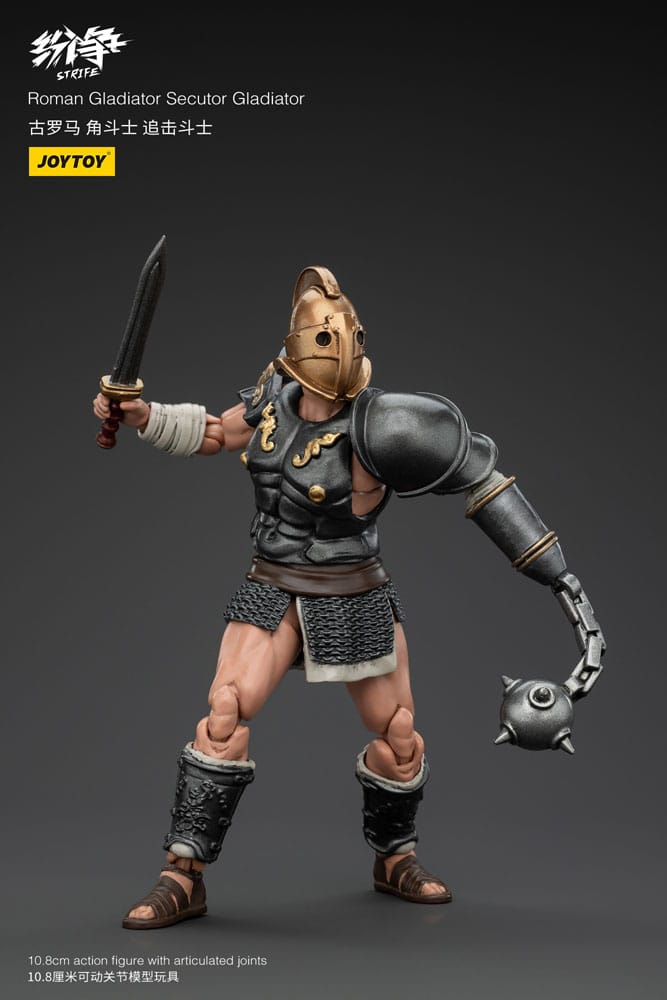 Strife figurine 1/18 Roman Gladiator Secutor Gladiator 11 cm