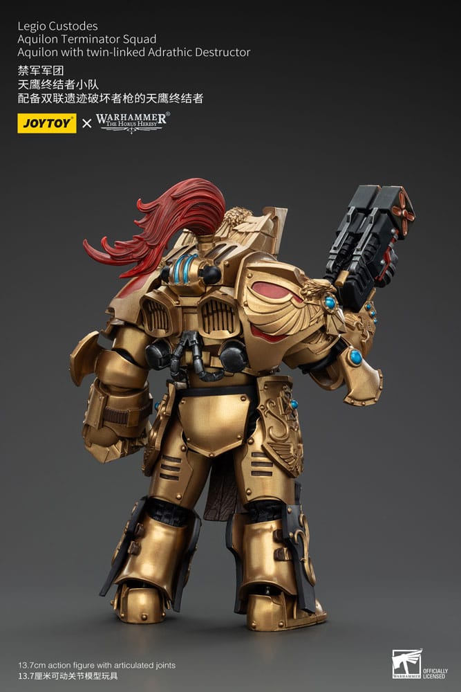 Warhammer The Horus Heresy figurine 1/18 Legio Custodes Aquilon Terminator Squad Aquilon with twin-linked Adrathic Destructor 14 cm