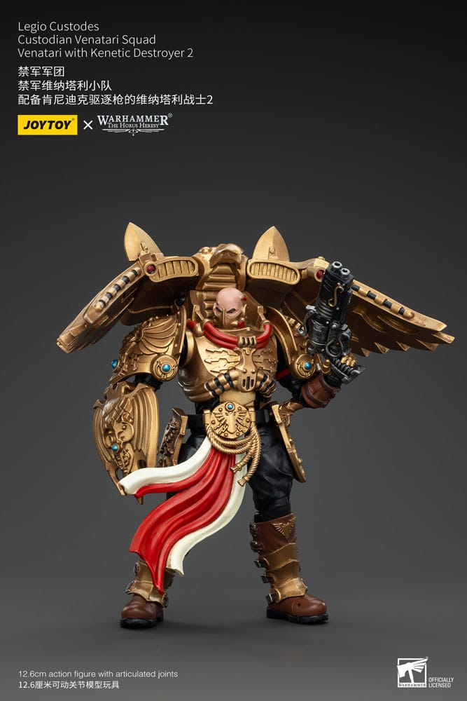 Warhammer The Horus Heresy figurine 1/18 Legio Custodes Custodian Venatari Squad Venatari with Kenetic Destroyer 2 13 cm