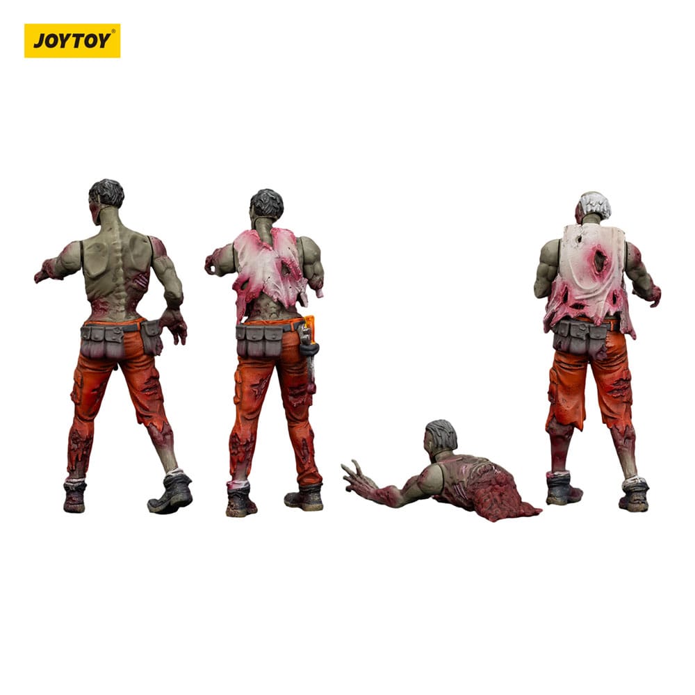 Zombie pack 4 figurines Dark Source Mechanic Team 8 cm