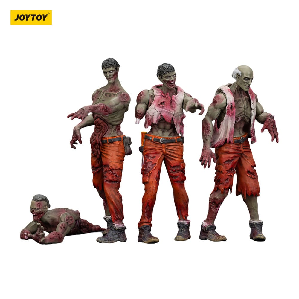 Zombie pack 4 figurines Dark Source Mechanic Team 8 cm