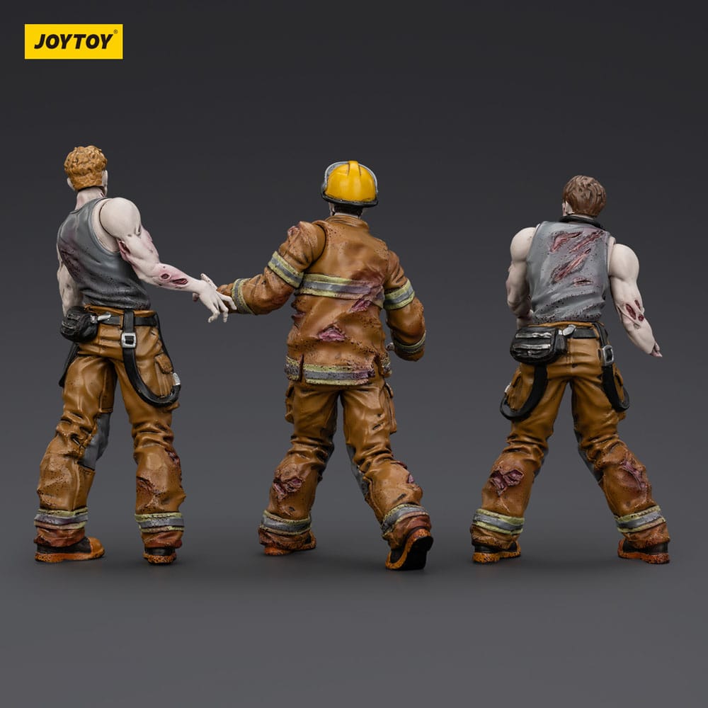 Zombie pack 3 figurines Dark Source Firefighters 8 cm
