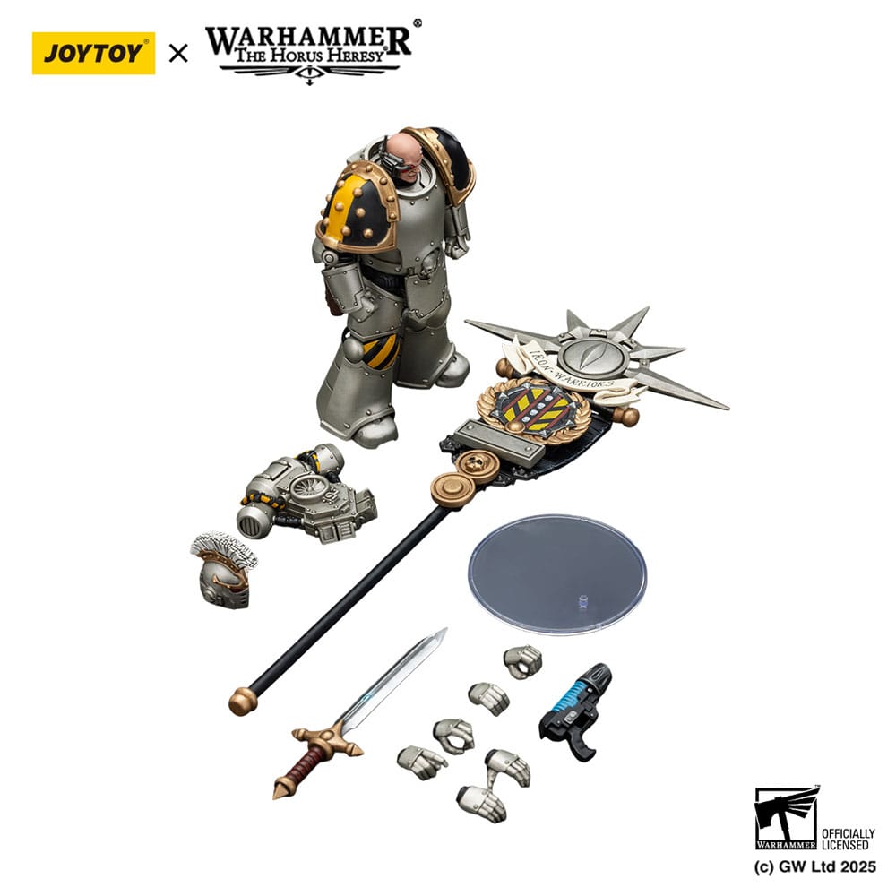 Warhammer The Horus Heresy figurine 1/18 lron Warriors Command Squad Chosen with Legion Standard 12 cm