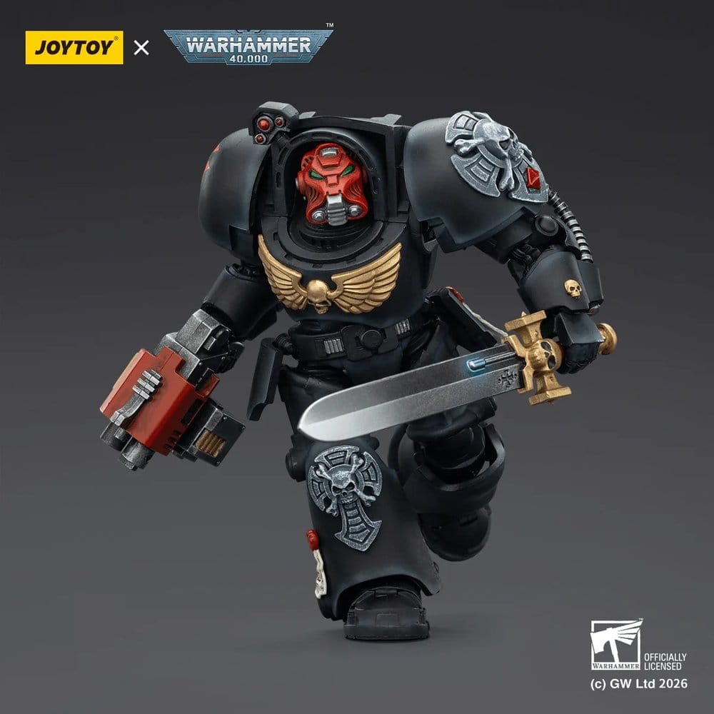 Warhammer 40,000 figurine Black Templars Terminator 1 with Power Sword and Storm Bolter 14 cm
