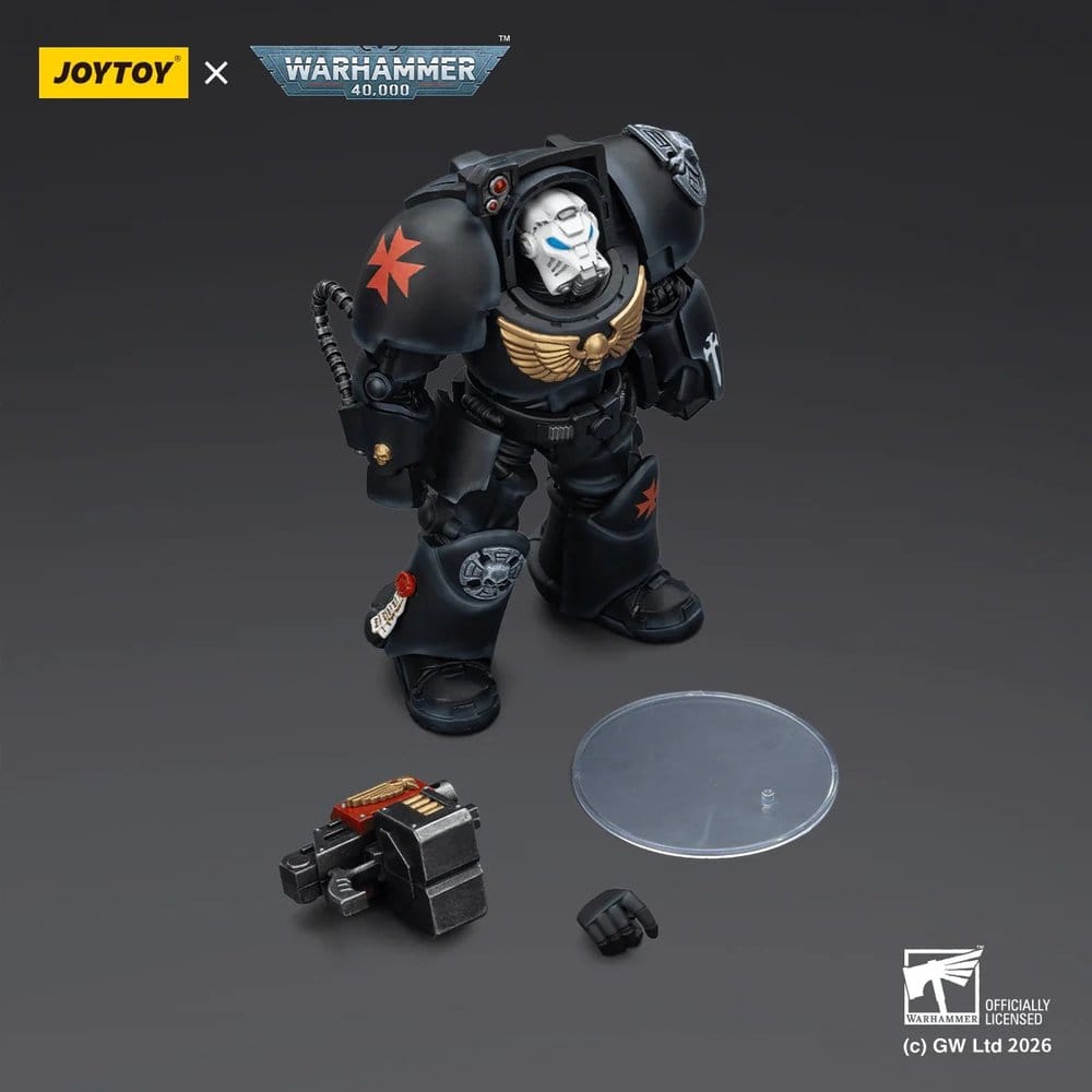Warhammer 40,000 figurine Black Templars Terminator 2 with Power Fist and Storm Bolter 14 cm