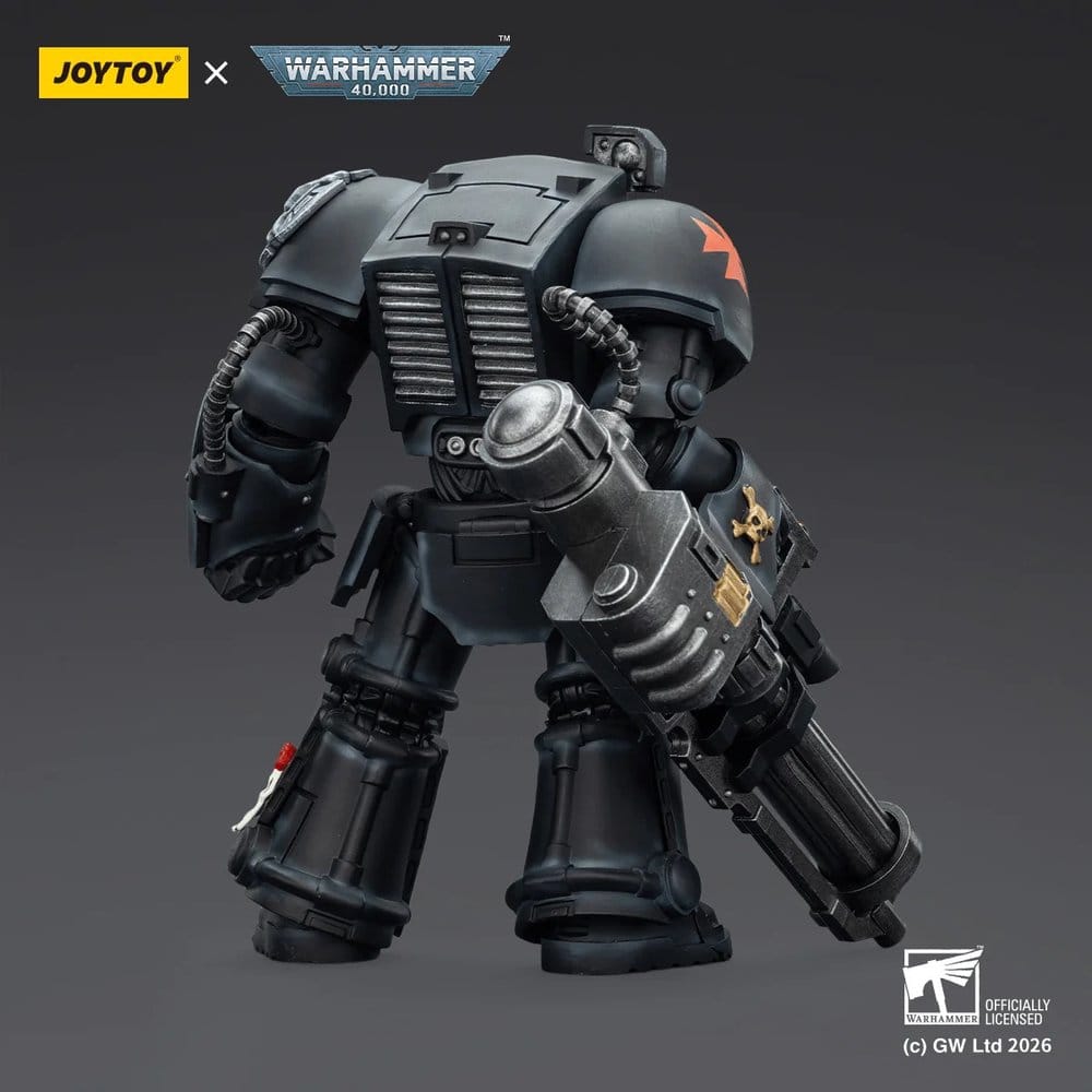 Warhammer 40,000 figurine Black Templars Terminator 3 with Power Fist and Assault Cannon 14 cm