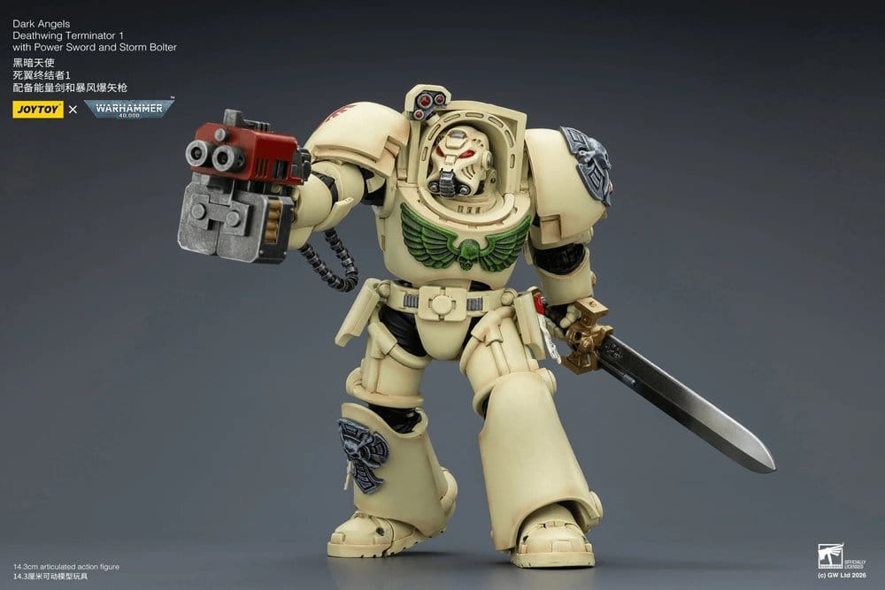 Warhammer 40,000 figurine Dark Angels Deathwing Terminator 1 with Power Sword and Storm Bolter 14 cm