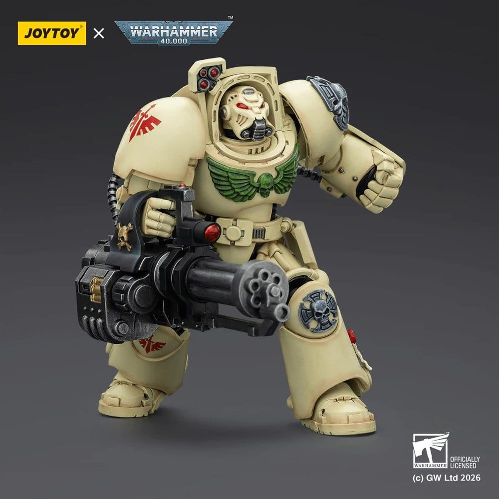 Warhammer 40,000 figurine Dark Angels Deathwing Terminator 3 with Power Fist and Assault Cannon 14 cm