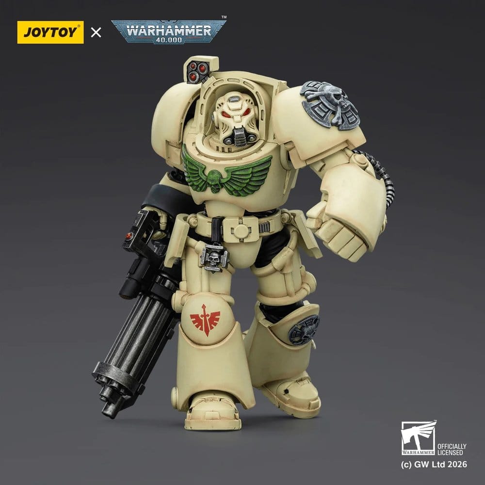 Warhammer 40,000 figurine Dark Angels Deathwing Terminator 3 with Power Fist and Assault Cannon 14 cm