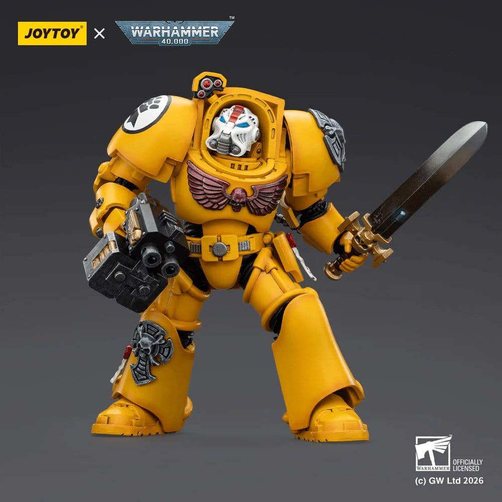 Warhammer 40,000 figurine Imperial Fists Terminator 1 with Power Sword and Storm Bolter 14 cm