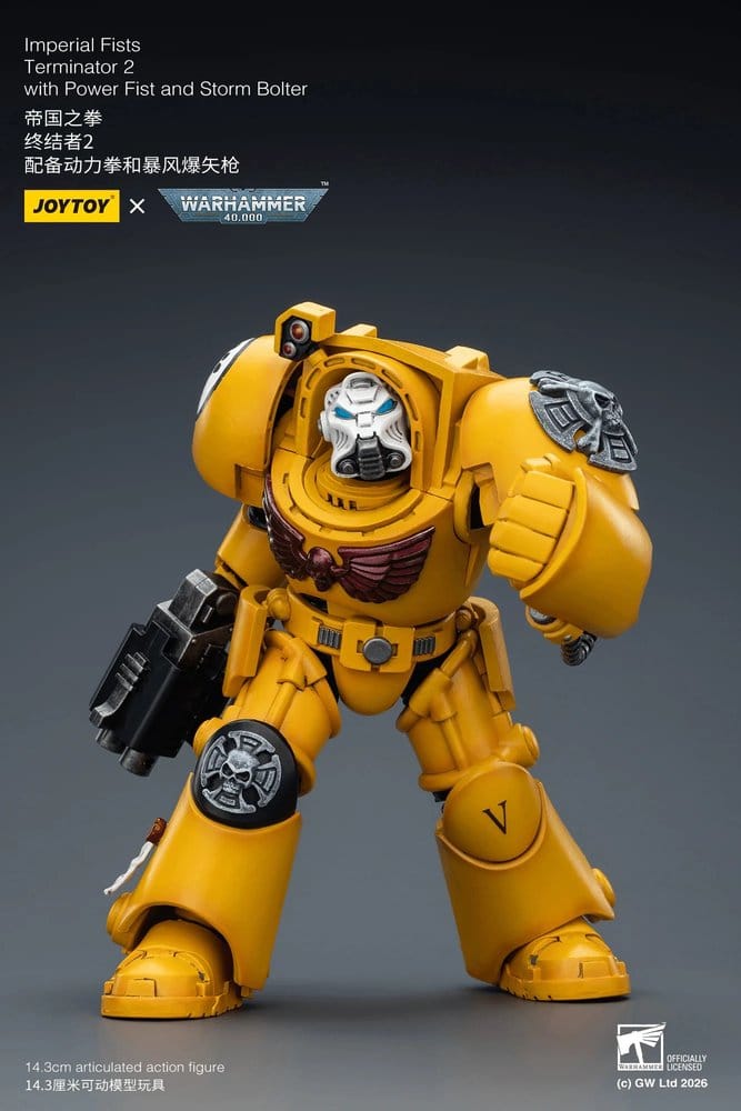 Warhammer 40,000 figurine Imperial Fists Terminator 2 with Power Fist and Storm Bolter 14 cm