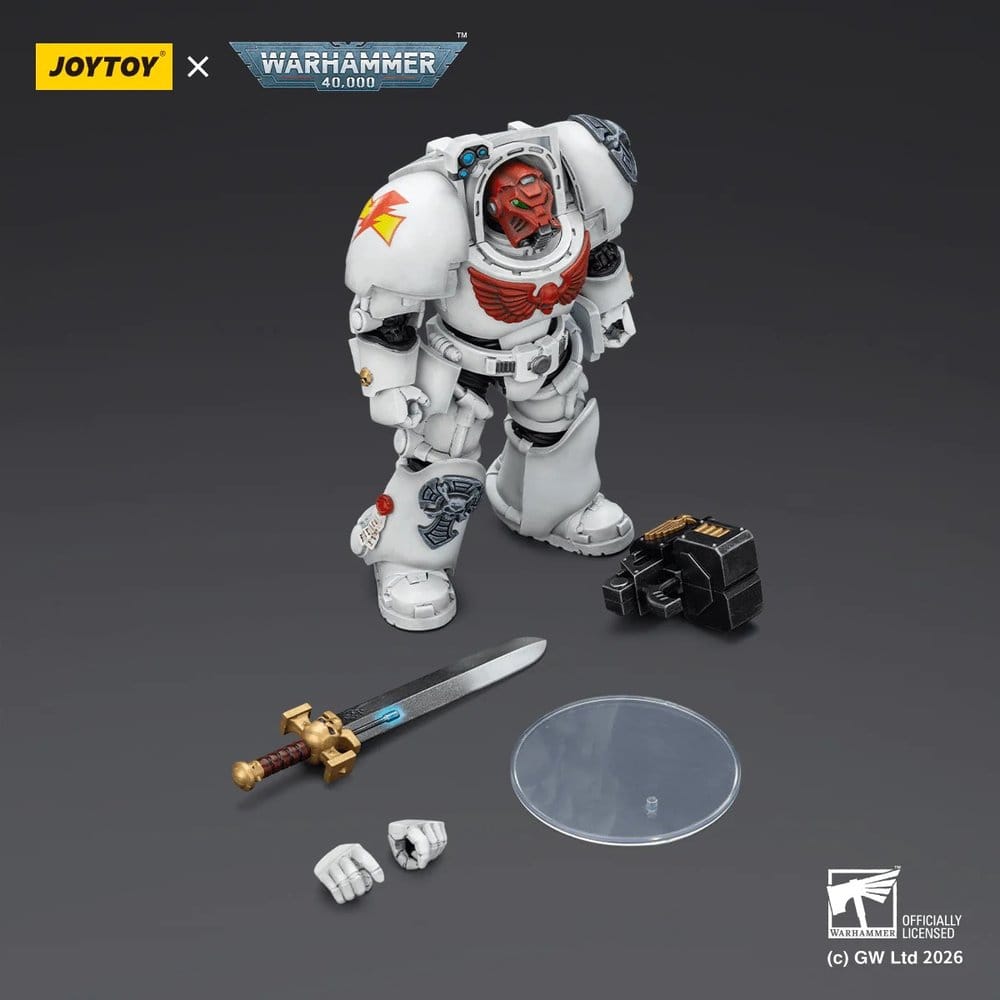 Warhammer 40,000 figurine White Scars Terminator 1 with Power Sword and Storm Bolter 14 cm