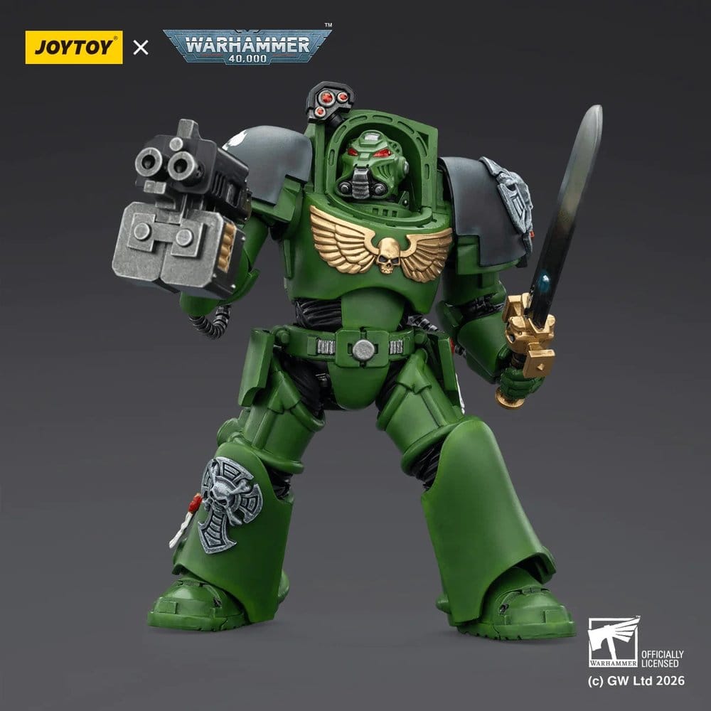 Warhammer 40,000 figurine Salamanders Terminator 1 with Power Sword and Storm Bolter 14 cm