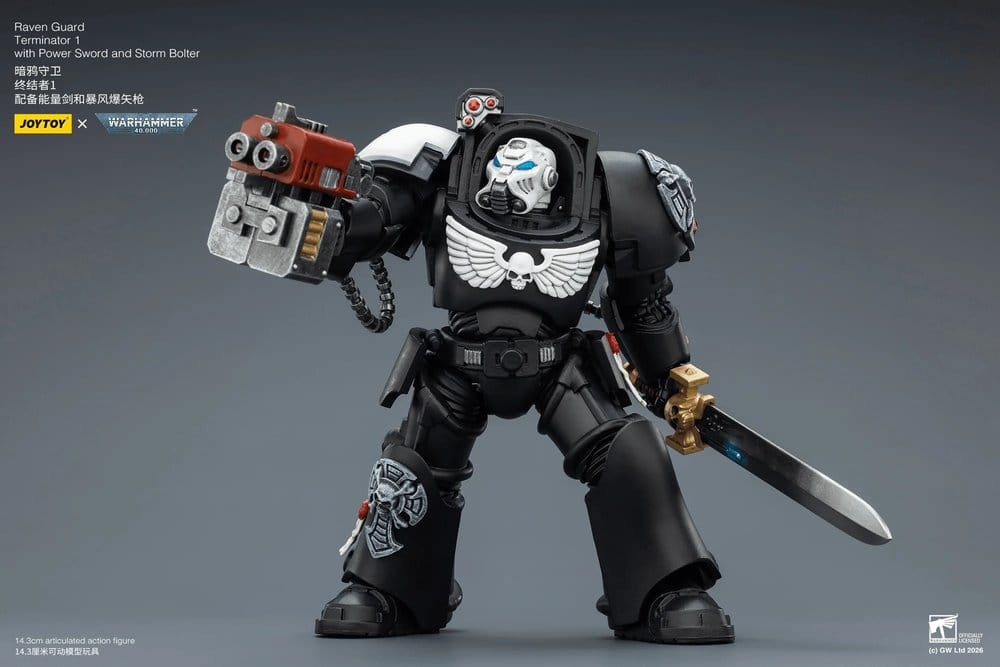 Warhammer 40,000 figurine Raven Guard Terminator 1 with Power Sword and Storm Bolter 14 cm
