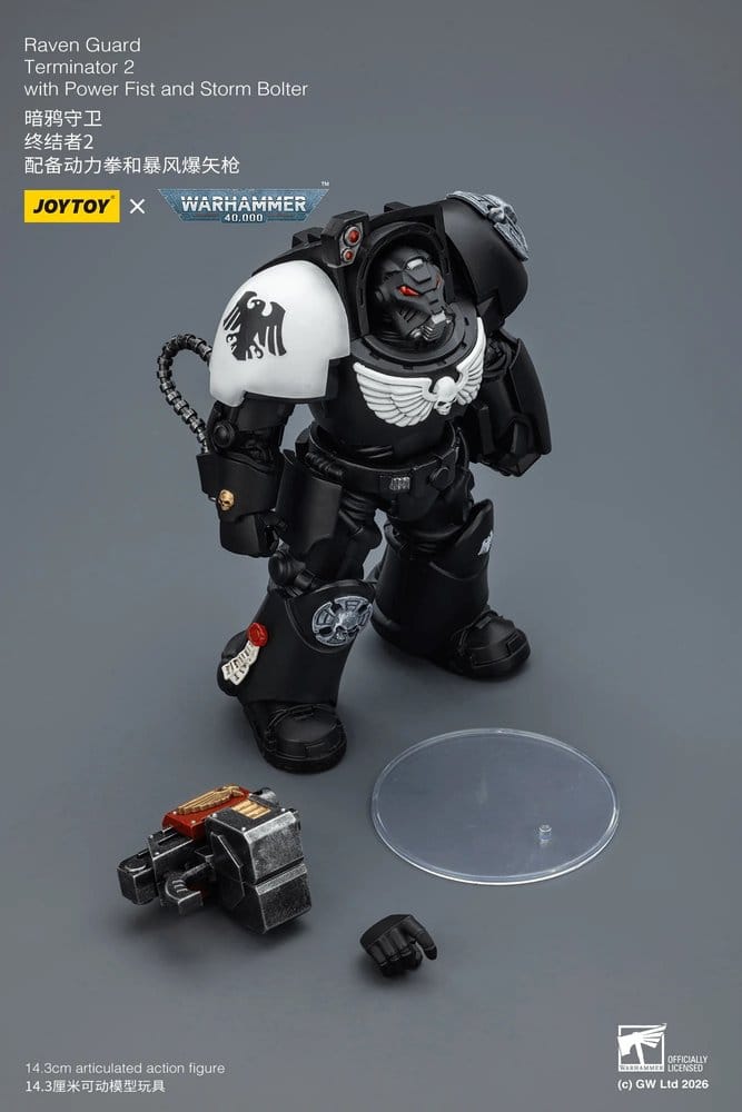 Warhammer 40,000 figurine Raven Guard Terminator 2 with Power Fist and Storm Bolter 14 cm