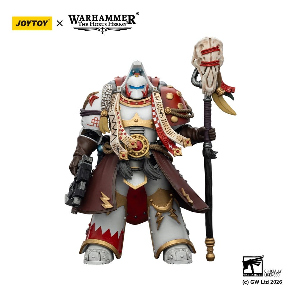 Warhammer 40,000 figurine White Scars Stormseer Consulwith Force Staff and Bolt Pistol 12 cm
