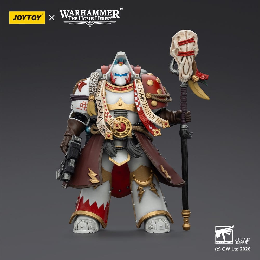 Warhammer 40,000 figurine White Scars Stormseer Consulwith Force Staff and Bolt Pistol 12 cm