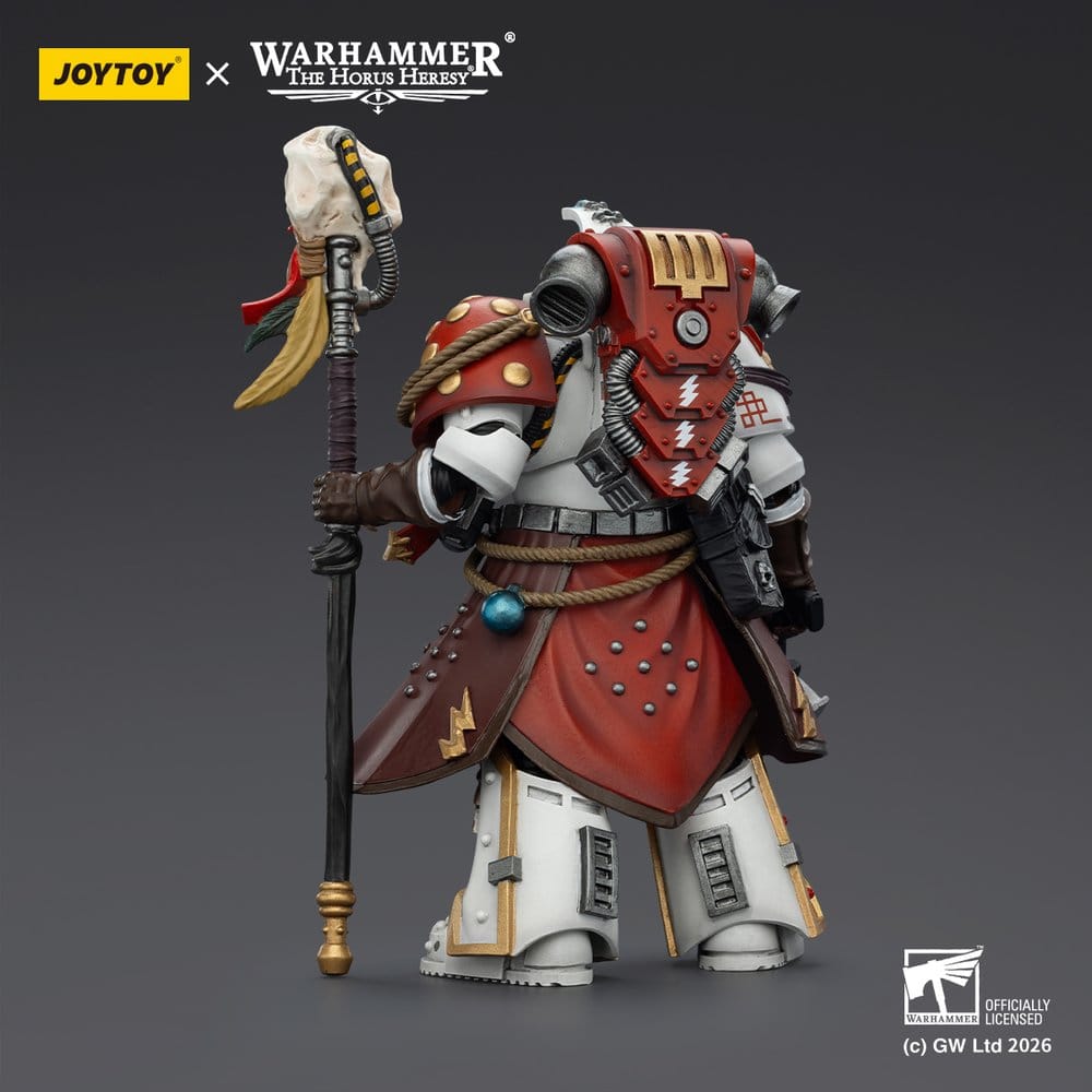 Warhammer 40,000 figurine White Scars Stormseer Consulwith Force Staff and Bolt Pistol 12 cm