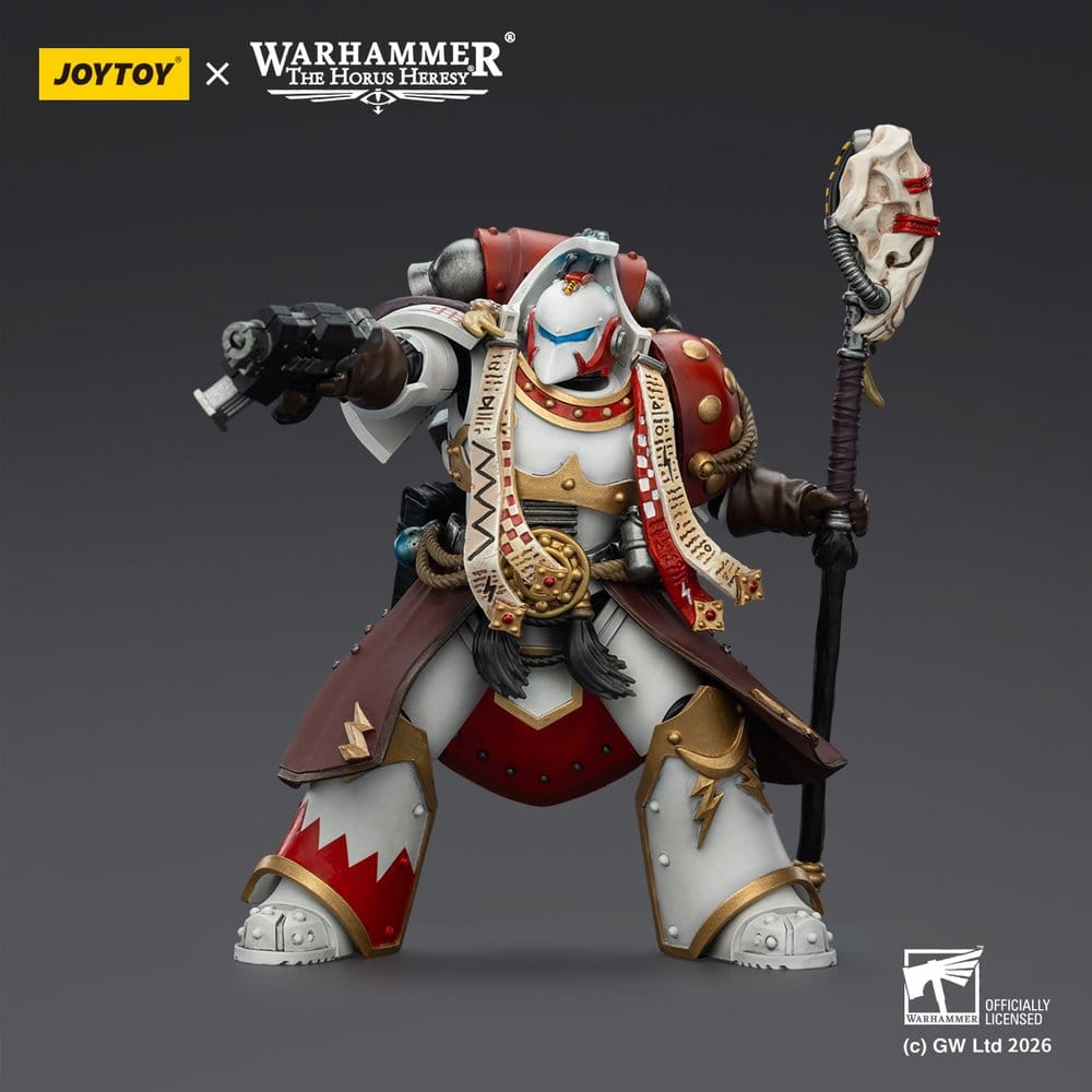 Warhammer 40,000 figurine White Scars Stormseer Consulwith Force Staff and Bolt Pistol 12 cm
