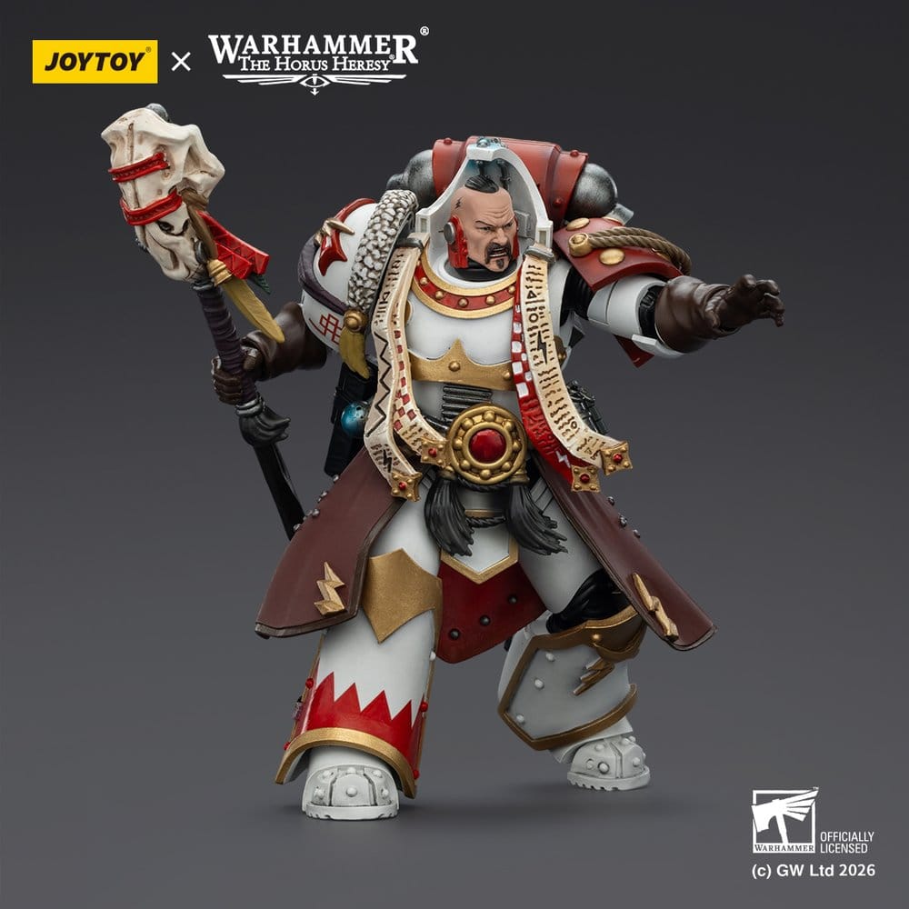Warhammer 40,000 figurine White Scars Stormseer Consulwith Force Staff and Bolt Pistol 12 cm
