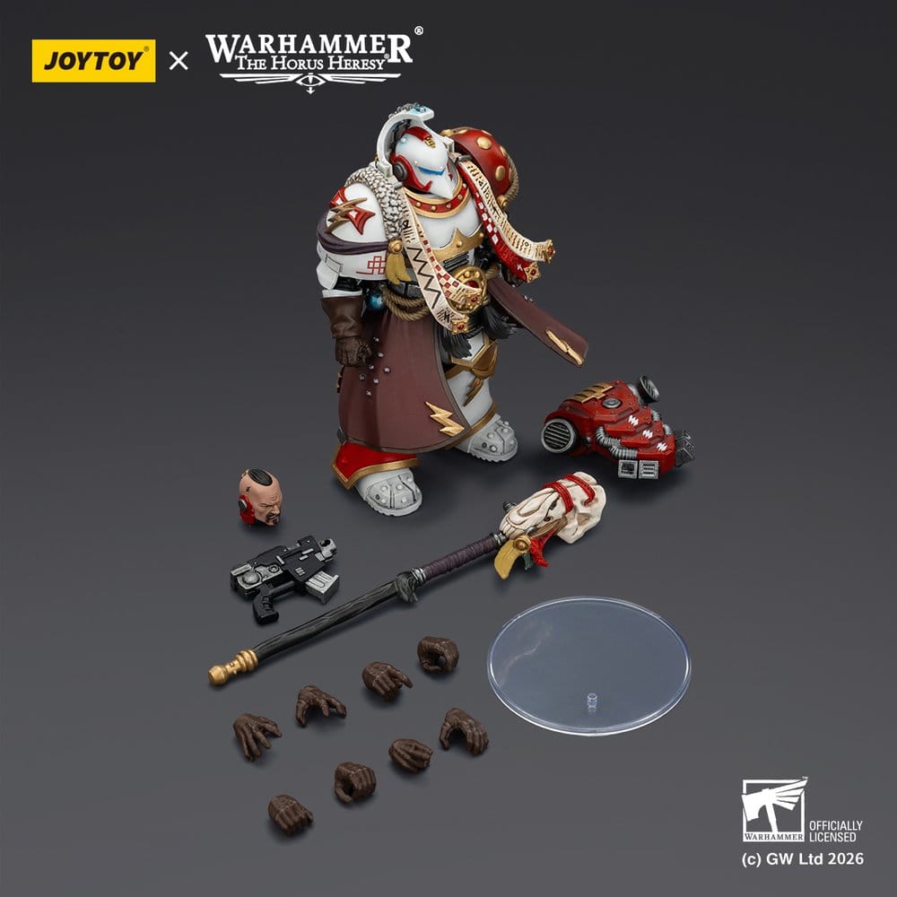 Warhammer 40,000 figurine White Scars Stormseer Consulwith Force Staff and Bolt Pistol 12 cm
