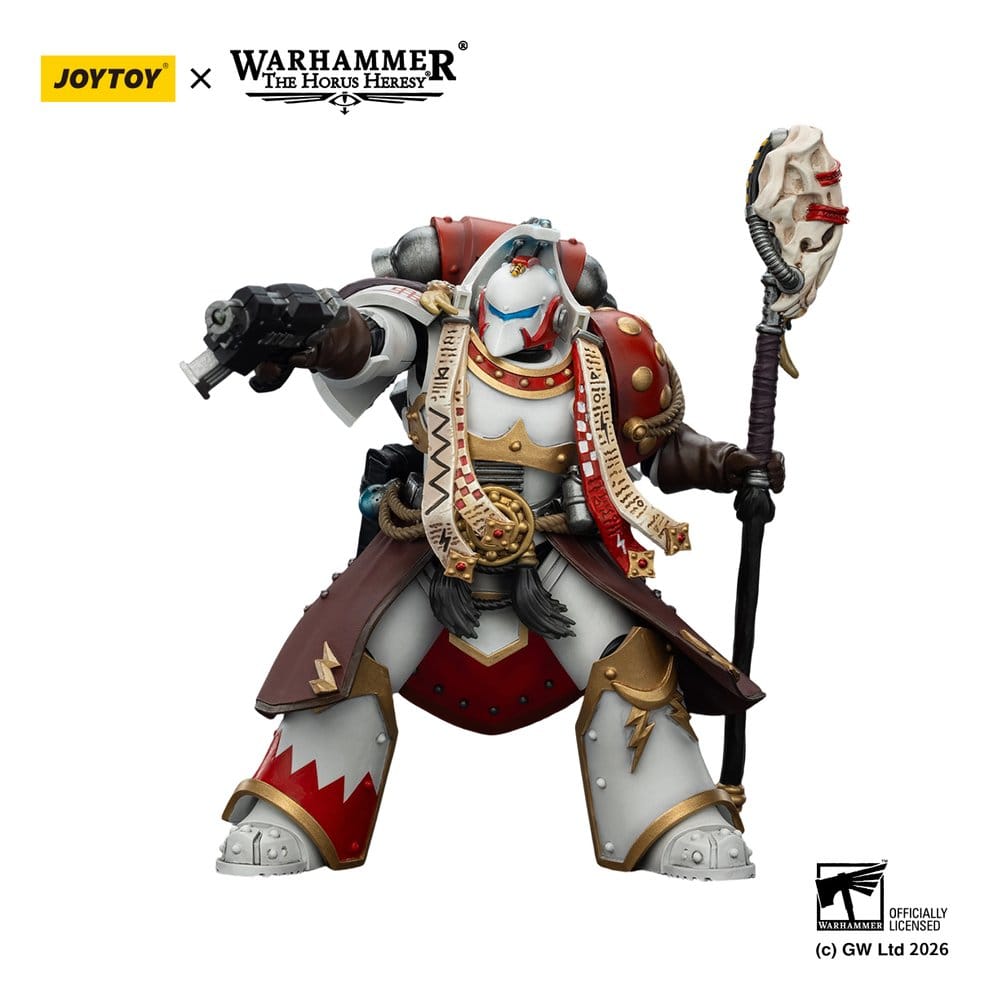 Warhammer 40,000 figurine White Scars Stormseer Consulwith Force Staff and Bolt Pistol 12 cm