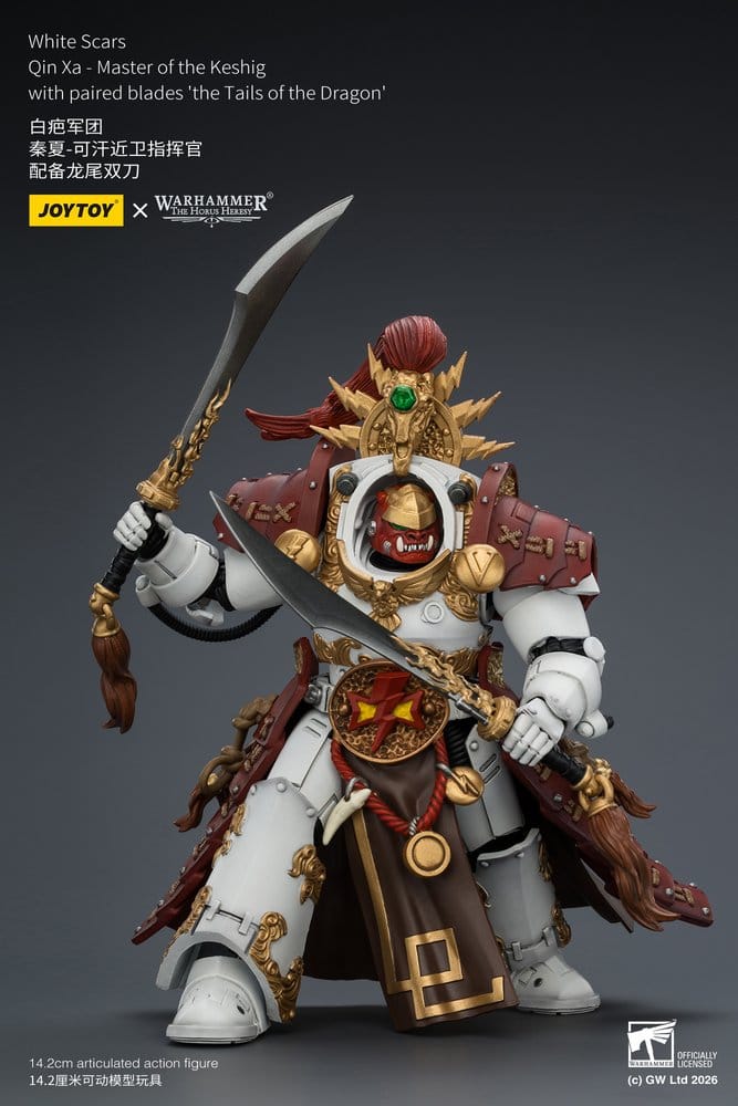 Warhammer The Horus Heresy figurine White Scars Qin Xa - Master of the Keshig 14 cm