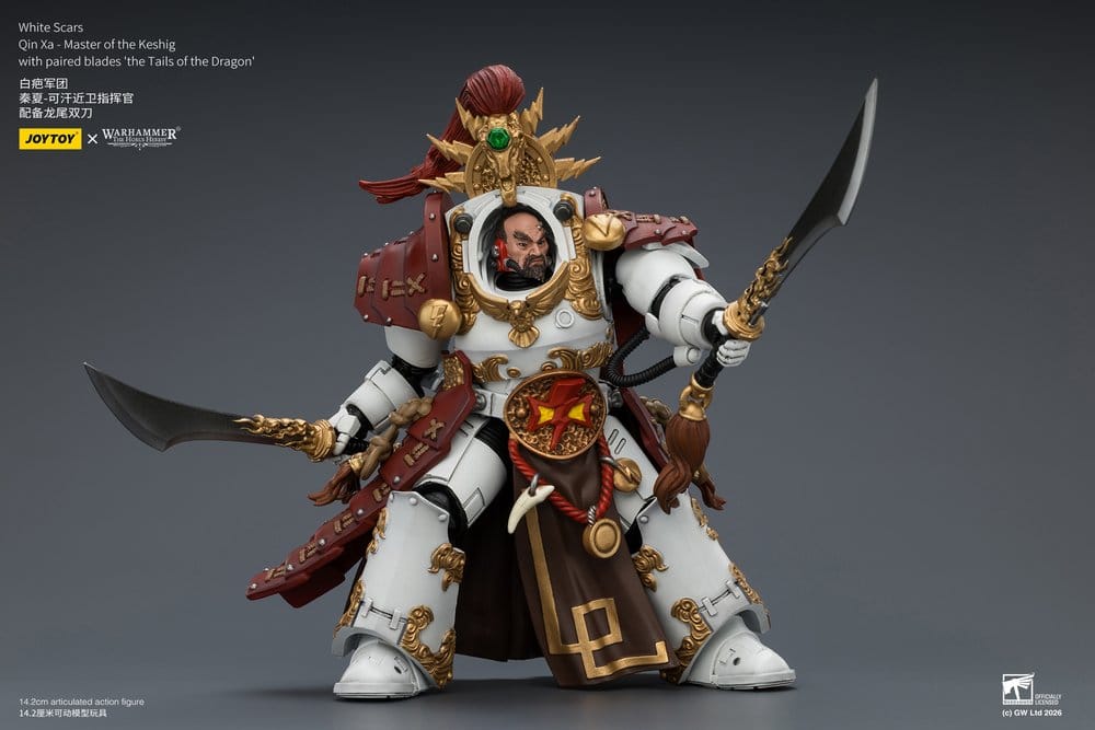 Warhammer The Horus Heresy figurine White Scars Qin Xa - Master of the Keshig 14 cm