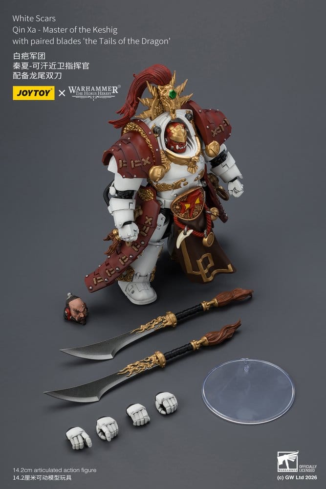 Warhammer The Horus Heresy figurine White Scars Qin Xa - Master of the Keshig 14 cm